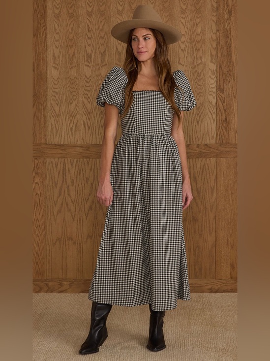 Rylee + Cru Dresses & Skirts - Rylee + Cru Chiara Dress In Black Gingham